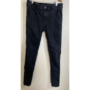 American Eagle Black Next Level Stretch Skinny Jeans Womens Size 10 Long